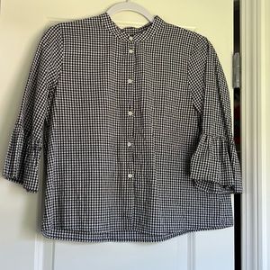 Madewell Gingham Button Up Top Small